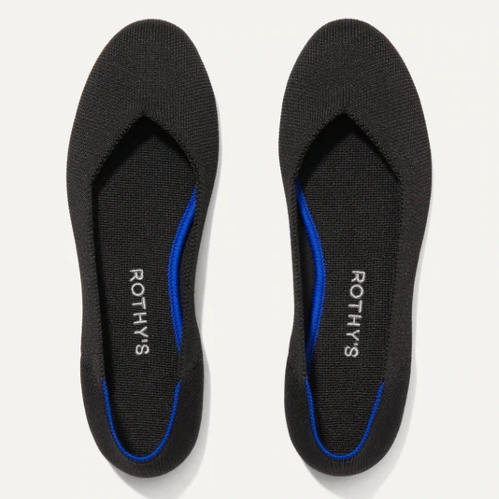 Rothy's Black and Blue Flats